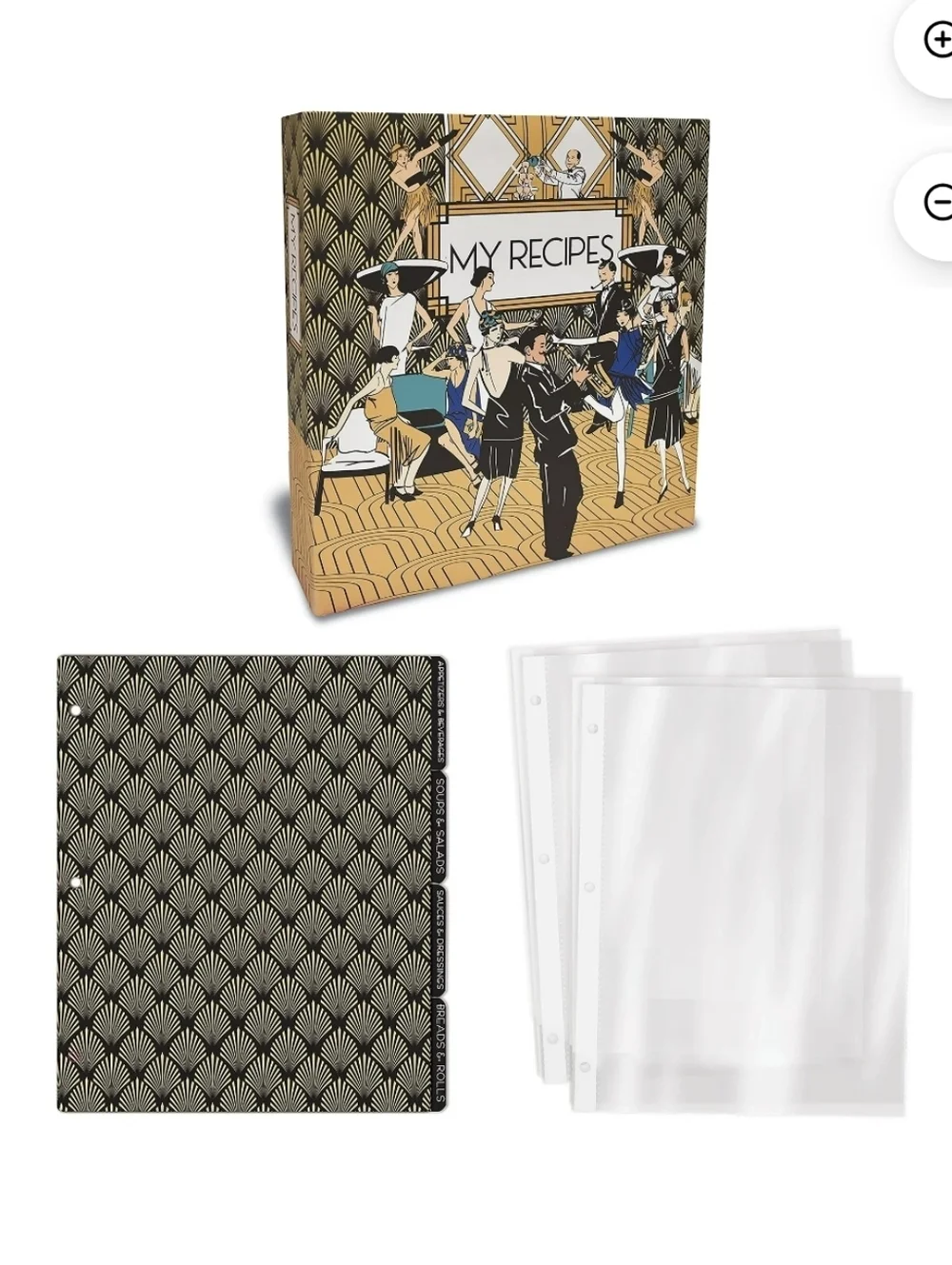 Better Kitchen Products Recipe Binder Art Deco 
